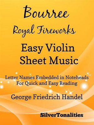 cover image of Bourree the Royal Fireworks Easy Violin Sheet Music